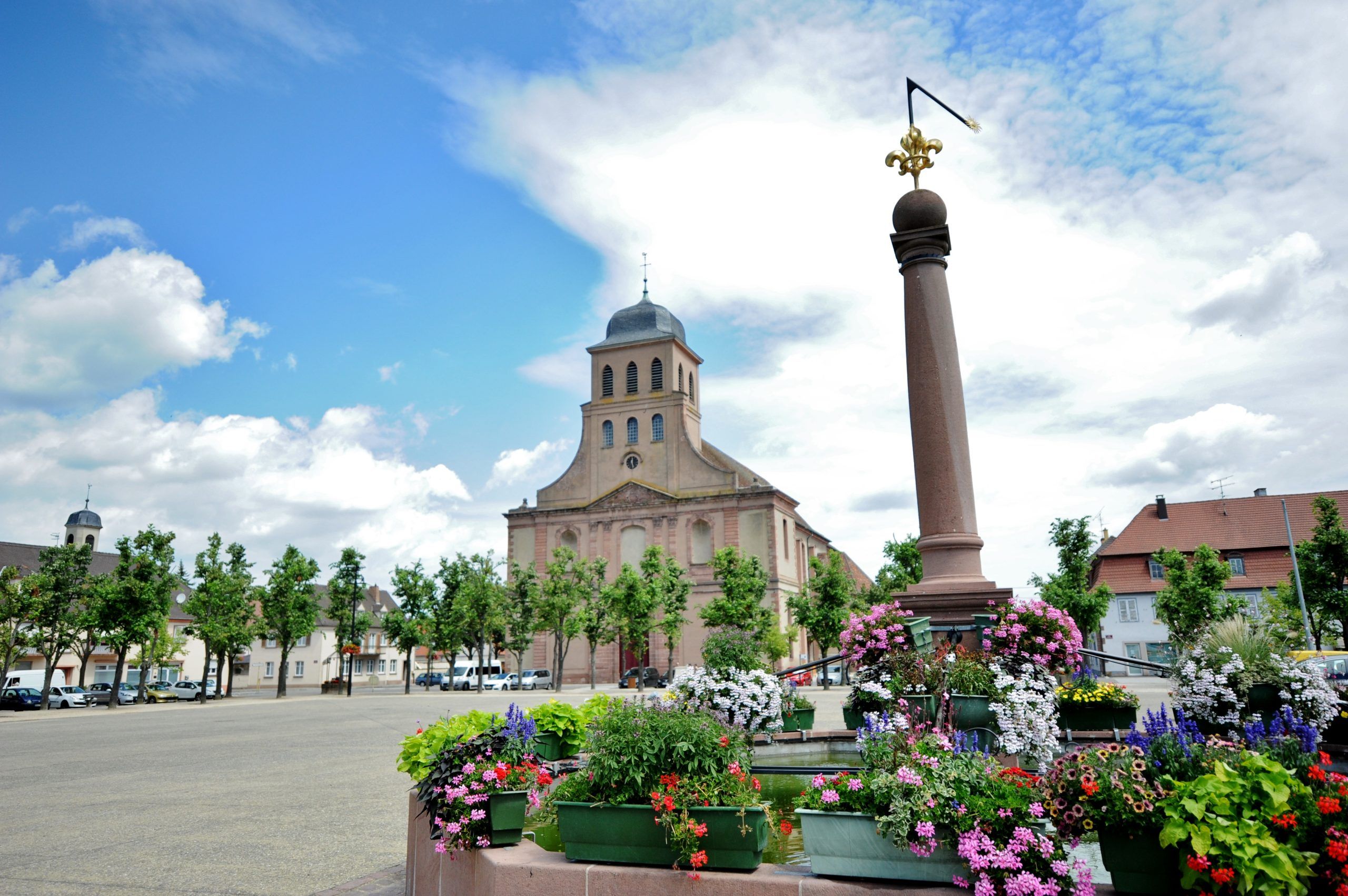 Vue sur la Place d'Armes de Neuf-Brisach
