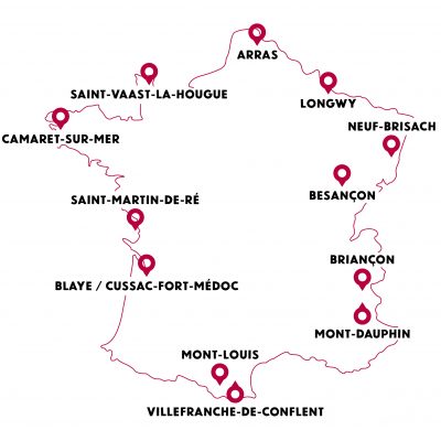 Cartes 12 sites majeurs Vauban